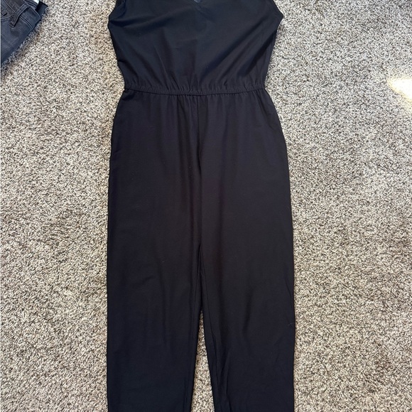 Eileen Fisher Lightweight Washable Stretch V-Neck Jumpsuit - Picture 5 of 6